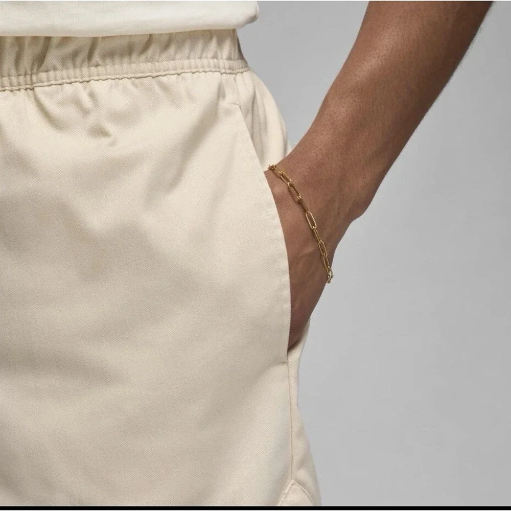 Jordan Shorts Mens XL Beige Tan Sail Essentials Woven Diamond Logo
